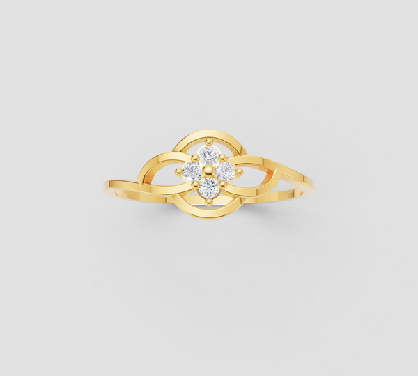 TWISTED BLOOM DIAMOND RING