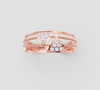 RAIDIANT TRIANGULAR HALO RING