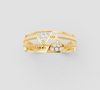 RAIDIANT TRIANGULAR HALO RING