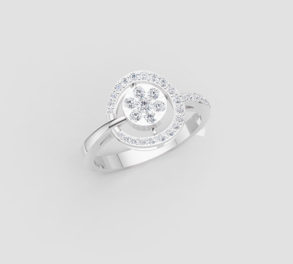 FLORAL STAR HALO RING