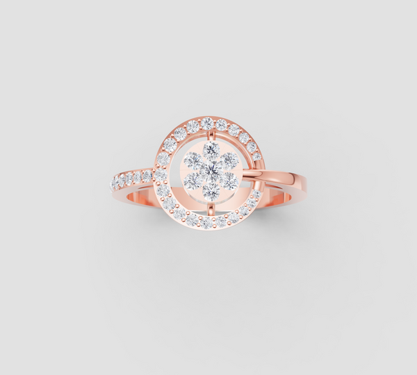 FLORAL STAR HALO RING