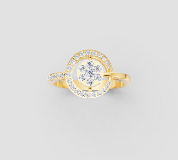 FLORAL STAR HALO RING