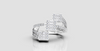 ROYAL TRI SQUARE CRISSCROSS DIAMOND RING