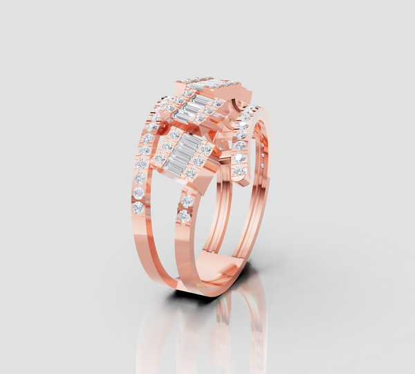 ROYAL SQUARE WAVE DIAMOND RING