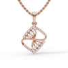 RADIANT CURVE PENDANT WITH EARING