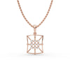 MINIMALIST SQUARE PENDENT WITH EARING