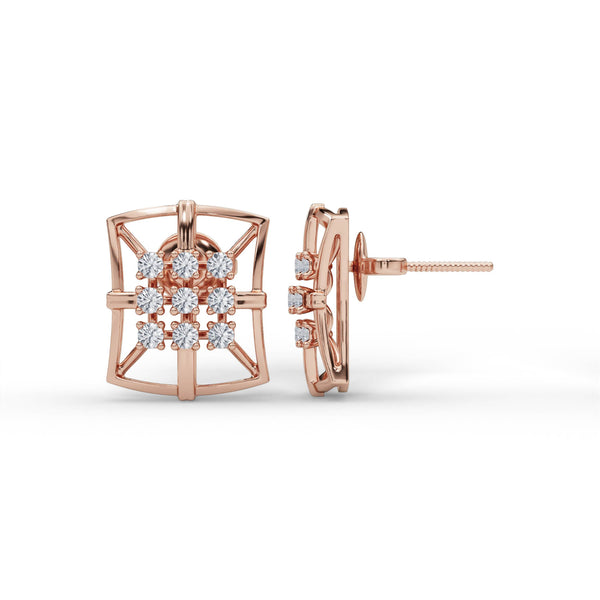 MINIMALIST SQUARE PENDENT WITH EARING