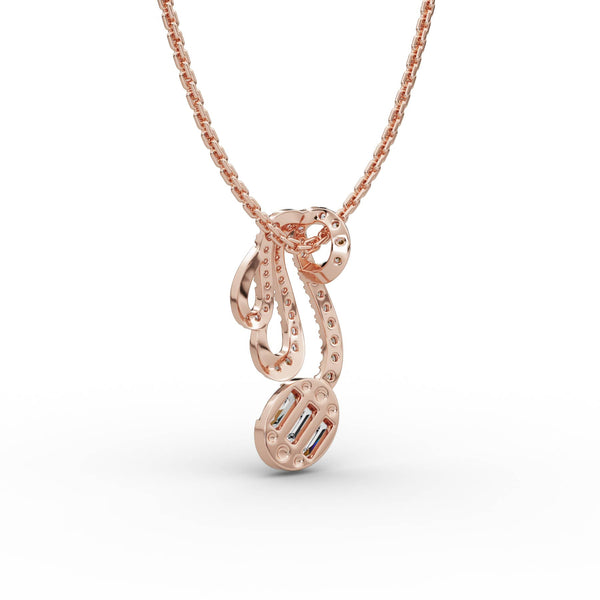 RAIDIANT CURVE DROP PENDANT WITH EARINGS