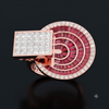 CRIMSON RUBY ORBIT RING