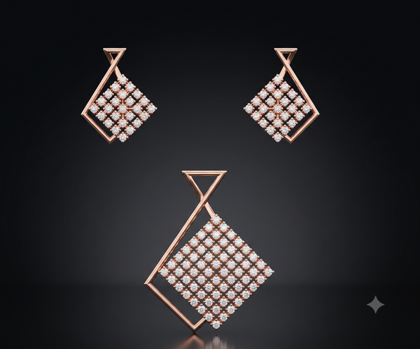 DIAMOND DRIFT PENDANT SET