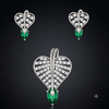 EMERALD HEART RAIDIANCE PENDANT SET