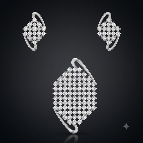DIAMOND VEIL NET PENDANT SET