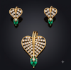 EMERALD HEART RAIDIANCE PENDANT SET