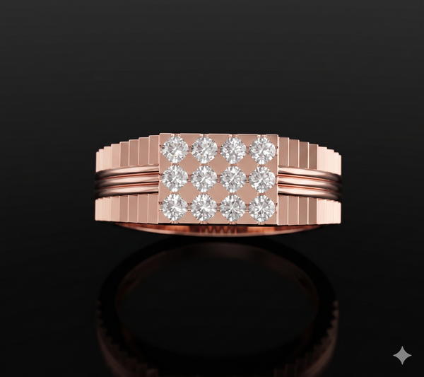 Regal Crossline Diamond Cluster Ring