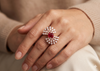 Royal RubyBloom Ring