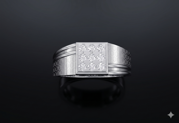 Imperial Grid Diamond Ring