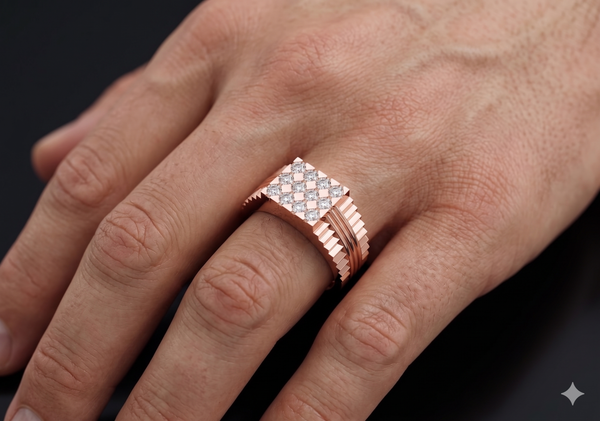 Regal Crossline Diamond Cluster Ring