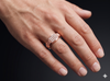 Diamond Grid Gents Ring