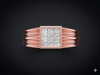 Royal Square Diamond Gents Ring