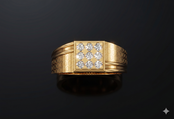 Imperial Grid Diamond Ring