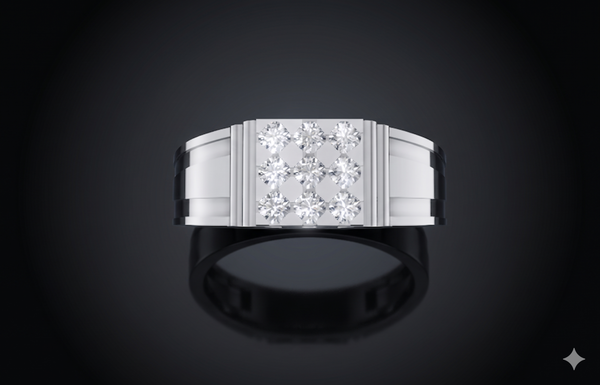 Luxe Diamond Panel Ring