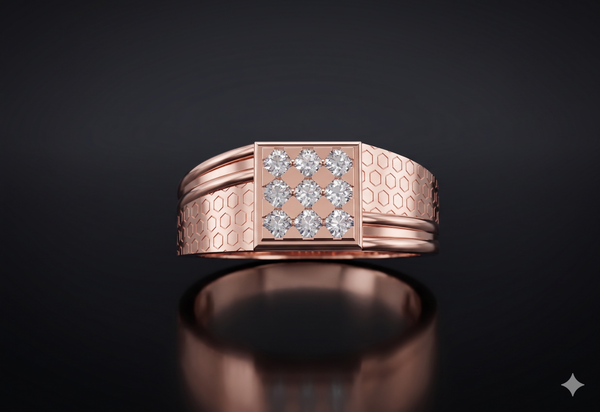 Imperial Grid Diamond Ring