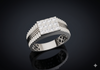 Regal Crossline Diamond Cluster Ring