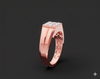 Square Diamond Cluster Gents Ring
