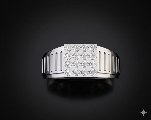 Elite Patterned Diamond Ring