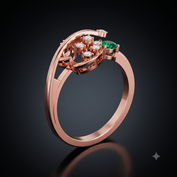 CELESTE LEAF RING