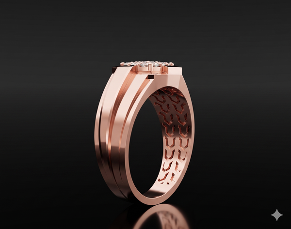 Imperial Tiered Diamond Grid Ring