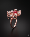 Royal Ruby Floral Ring