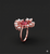 Blossom Halo Ruby Ring