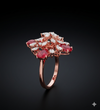 Ruby Radiance Floral Ring