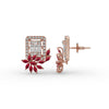 Ruby Radiance Diamond Earrings