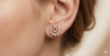 SWAN PETAL DIAMOND STUDS
