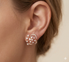 ROSE FIRE DIAMOND BLOOM EARING