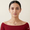 MOON PETAL CHARM PENDANT AND EARING SET