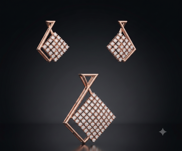 DIAMOND DRIFT PENDANT SET
