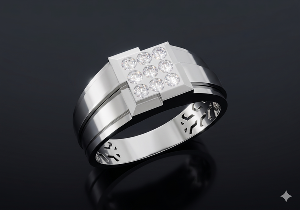 Imperial Tiered Diamond Grid Ring