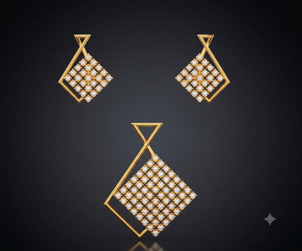DIAMOND DRIFT PENDANT SET