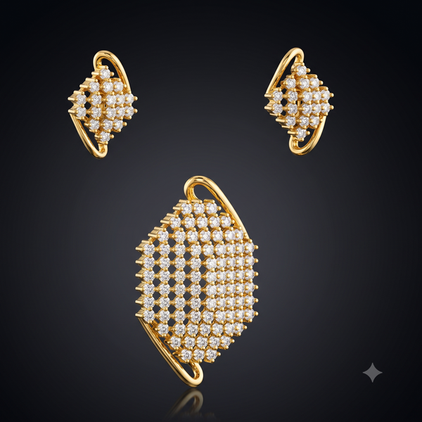 DIAMOND VEIL NET PENDANT SET