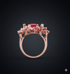 Royal Ruby Floral Ring