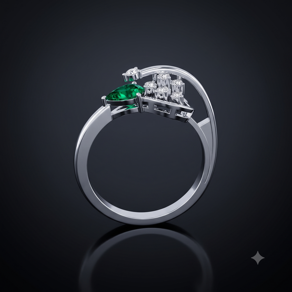 CELESTE LEAF RING