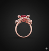 Blossom Halo Ruby Ring