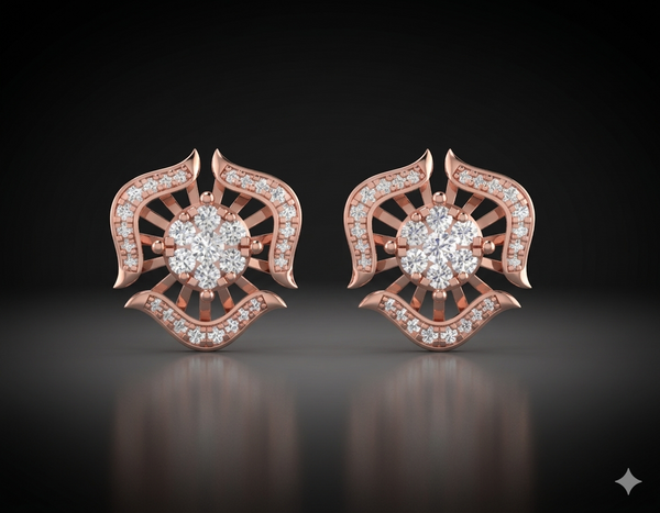 Celestial Floral Diamond Studs