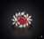 Royal Ruby Floral Ring