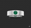 EMERALD MALE SOLITAIRE BAND