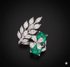 Emerald Leaf Cascade Ring