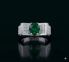 SWING STUD EMERALD SOLITAIRE RING
